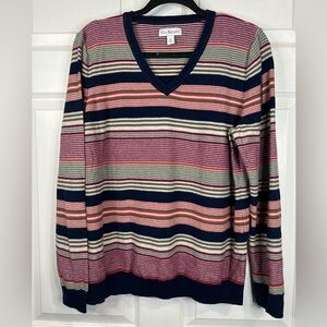 Kim Rogers Women’s Striped top - Multicolored - Size XL